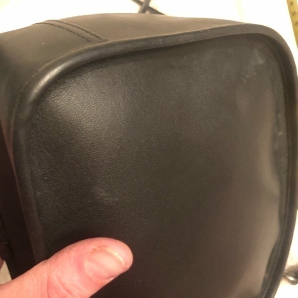 Coach black leather vintage remake reissue lunch box pail bag - Picture 9 of 16